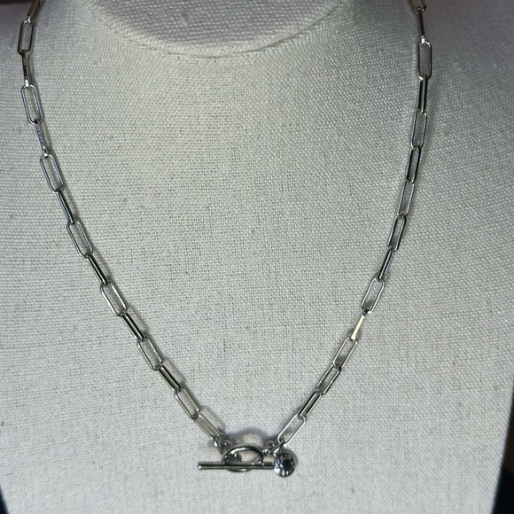 J Crew Silver Paperclip Chain - Picture 1 of 2
